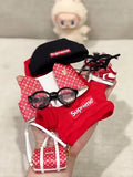 LABUBU Clothes LV Red Chic Explorer