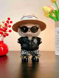 LABUBU Clothes Chanel Black Houndstooth Outift