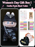 LABUBU Outfits Prada Black T-shirt