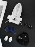 LABUBU Clothes Chanel Black And White Hoodie Dress