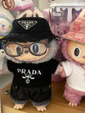 LABUBU Outfits Prada Black T-shirt