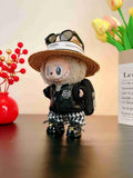 LABUBU Clothes Chanel Black Houndstooth Outift