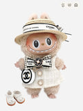 LABUBU Clothes Chanel Camellia Black and White Outift