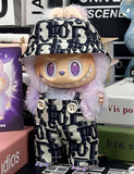 LABUBU Cowboy Hat & Overalls Outfit