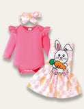 Rabbit Appliqué Suspender Two-piece Set - Mini Taylor
