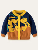 Shaped Tiger Pattern Sweater Cardigan - Mini Taylor
